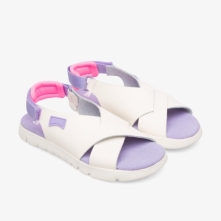 Camper Oruga Sandals Beige / Purple - Kids Singapore HIMELY-021